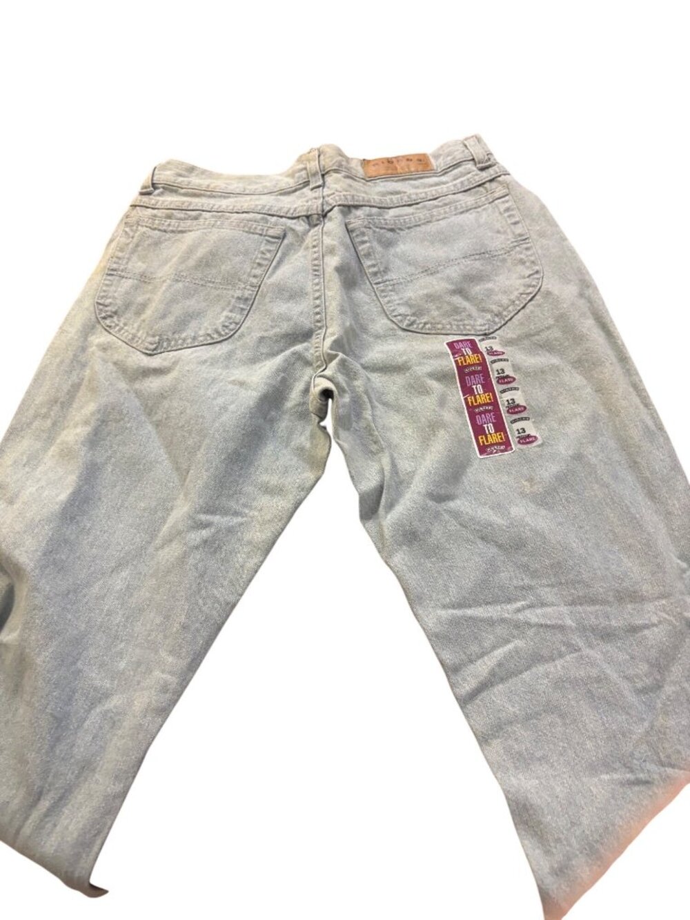 Vintage Riders Womens Light Wash Denim Flare Jeans Size 13/14 Dare To Flare - Picture 4 of 5